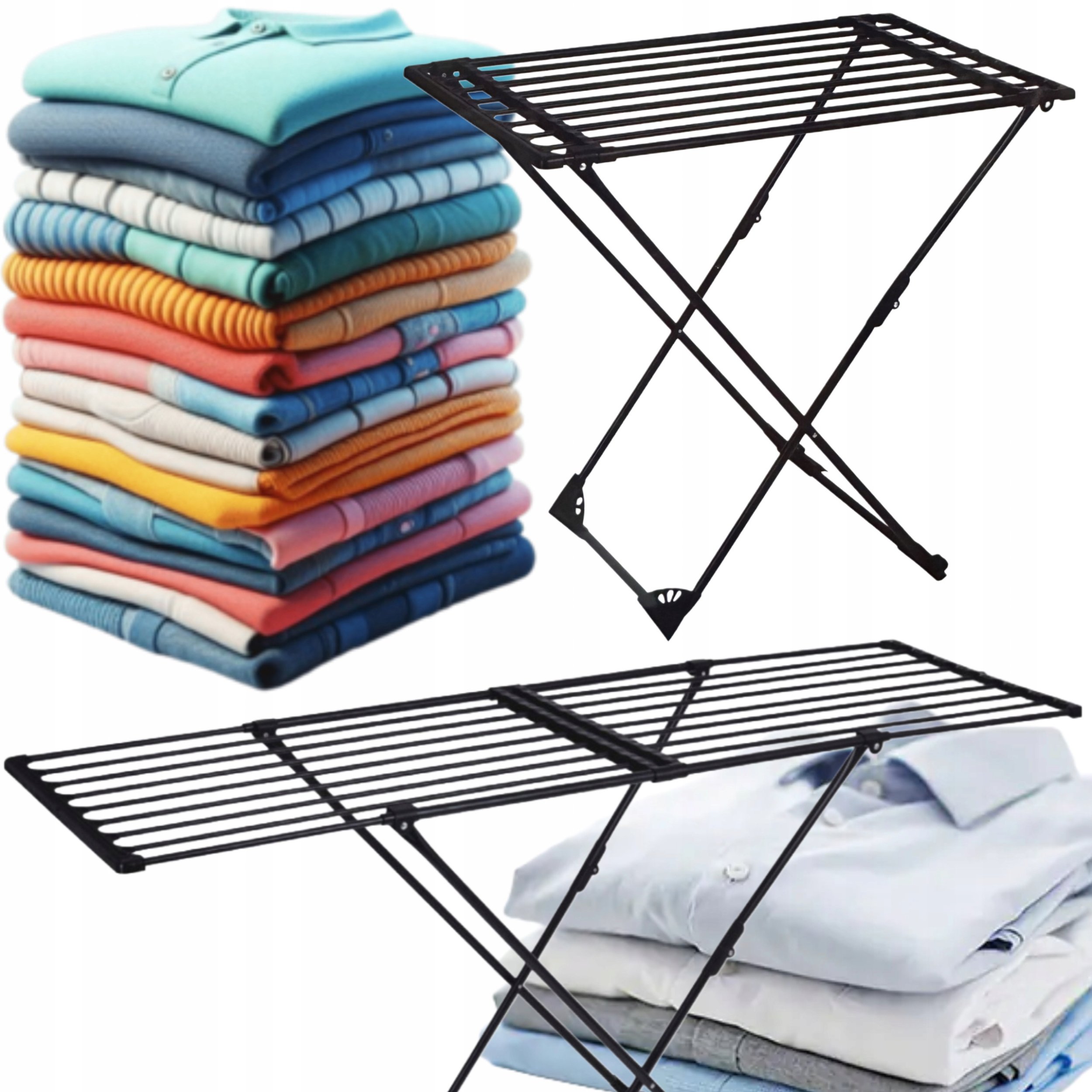 SUSZARKA DO PRANIA UBRAŃ I BIELIZNY BALKONOWA TELESKOPOWA 2 SKRZYDŁA 19MB BRUNBESTE BB-3903