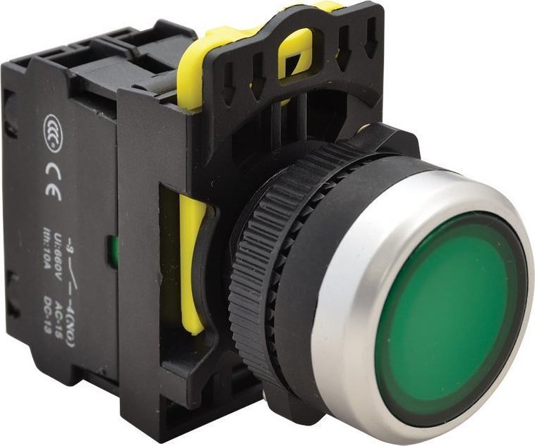 Tracon Electric Przycisk podświetlany NYG3-LG zielony