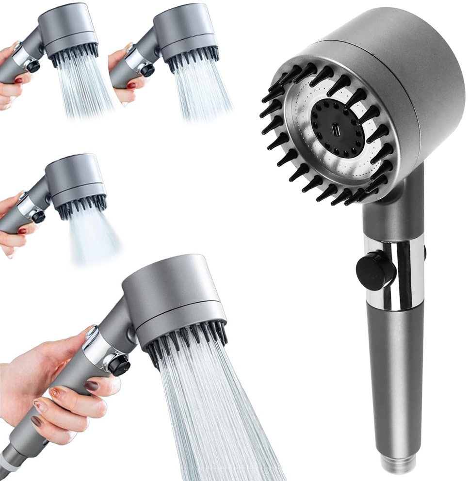 Słuchawka prysznicowa 3 tryby z filtrem wymiennym funkcja stop oszczędna