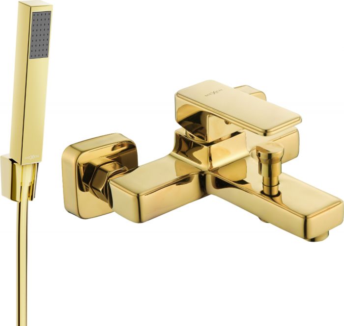 Mexen Mexen Cetus R77 bateria wannowa z zestawem prysznicowym, złota - 74433R77-50