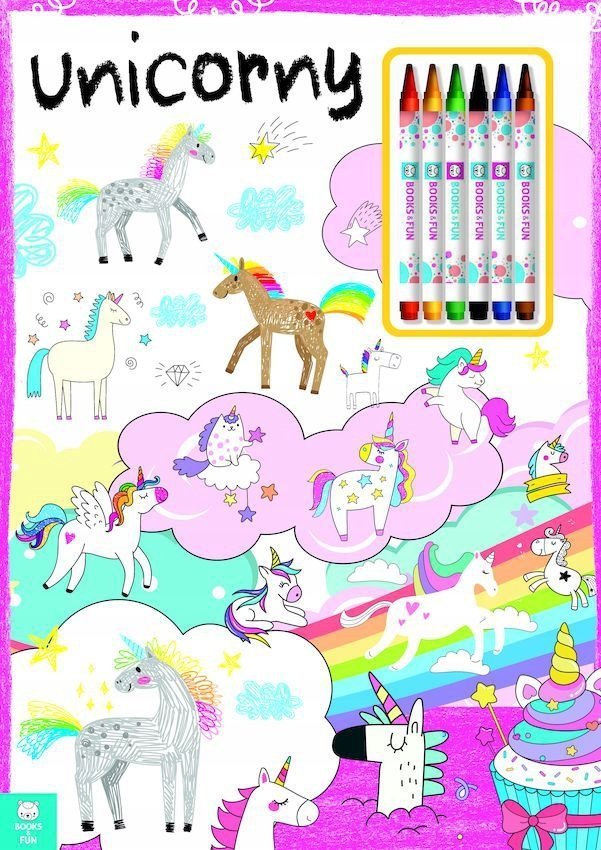 Książeczka Kredka świecowa. Unicorny Jednorożce