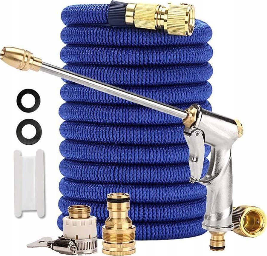 ZOLTA Wąż ogrodowy spiralny 45m rozciągliwy + Pistolet