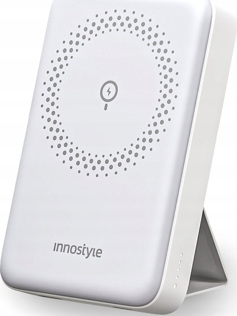 Powerbank Innostyle INNOSTYLE POWERMAG 2W1 SZYBKI POWERBANK INDUKCYJNY DO MAGSAFE 10000MAH STOJAK BIAŁY