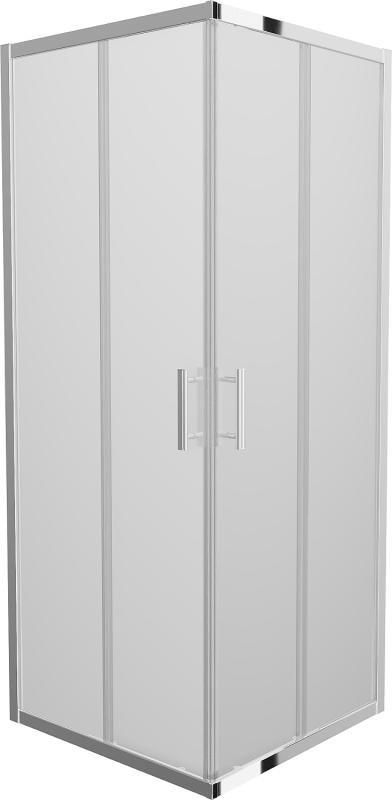 Mexen Rio kabina prysznicowa kwadratowa 80 x 80 cm, szron, chrom