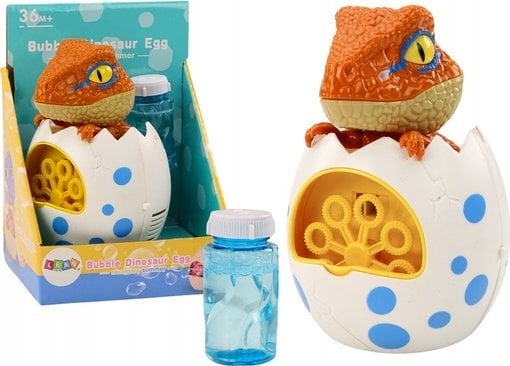 LeanToys Maszynka Do Baniek Mydlanych Dinozaur W Jajku Płyn