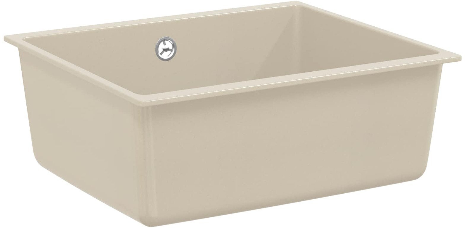 vidaXL Zlew Beżowy 530 x 460 mm 80% Kwarc i 20% Żywica