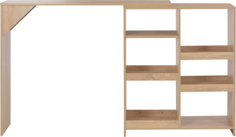 Elior Stolik barowy Rinke z ruchomym regałem dębowy