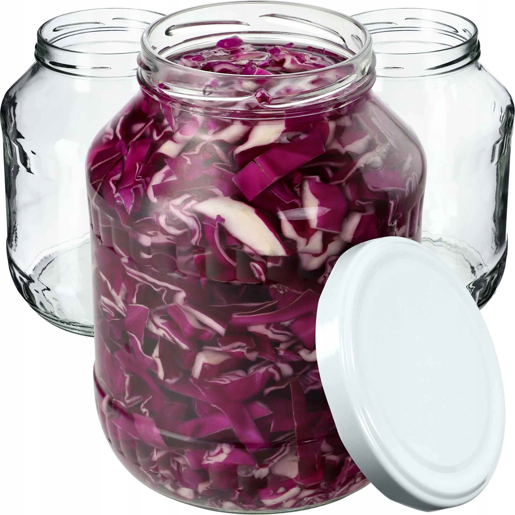 KADAX 12x Słoik Słój Szklany 1,7L Na Przetwory Ogórki miód + Wieczka Fi89