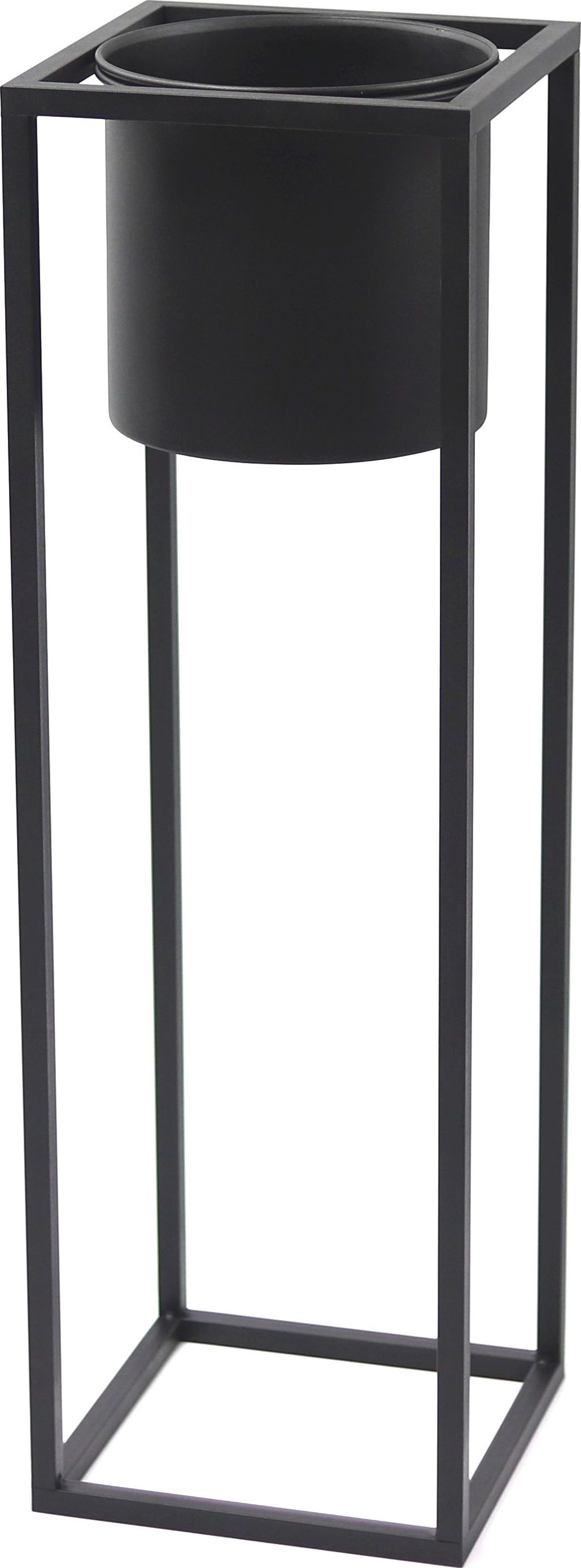 Jakpoldesign Kwietnik Metalowy Stojak z donicą UGO 80cm czarny loft 05-17