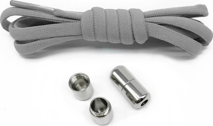 SHOPUJ.PL ELASTYCZNE SZNUROWADŁA SZNURÓWKI DO BUTÓW SPORTOWE SZARE SZYBKIE ZAPIĘCIE