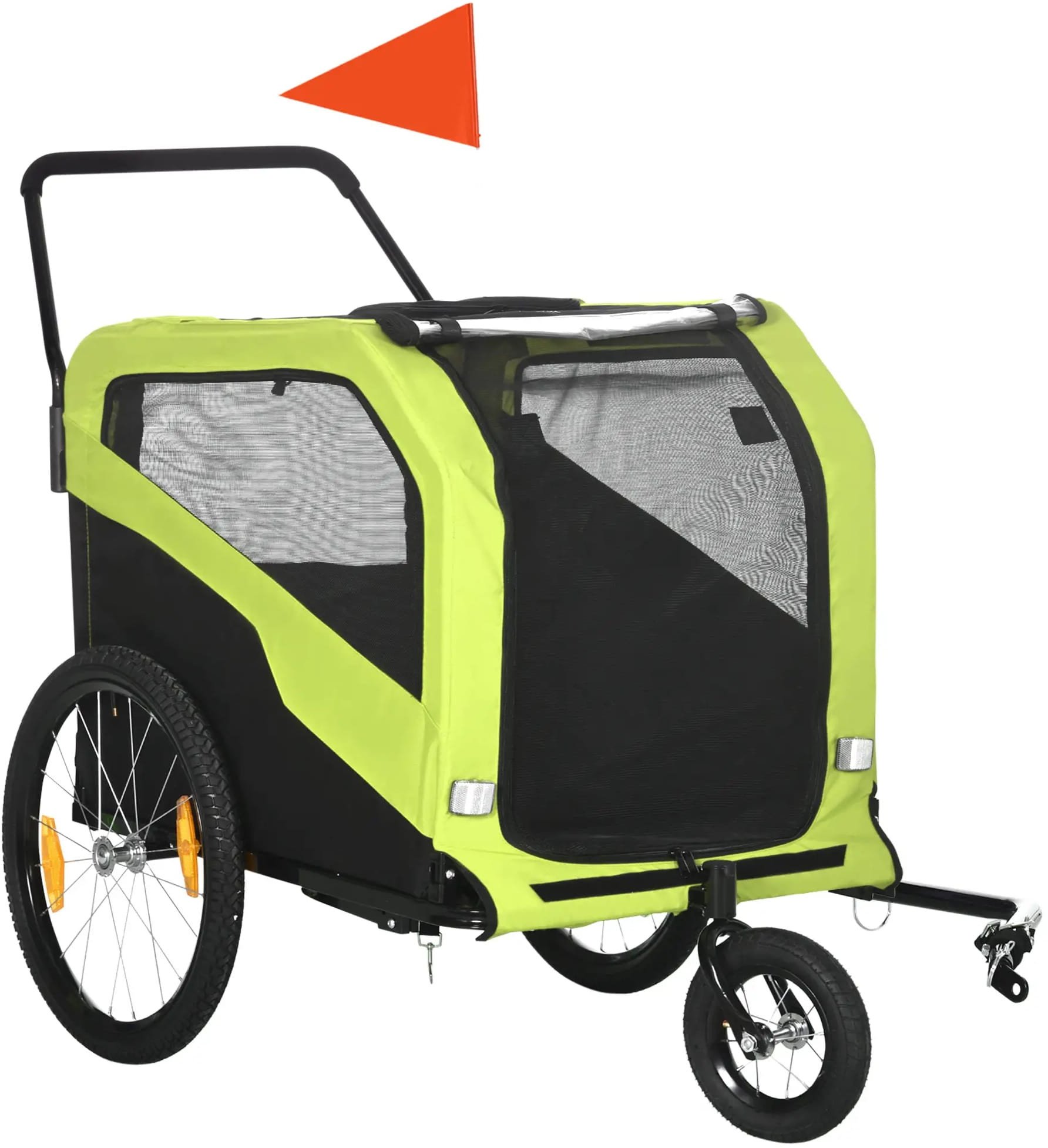 Przyczepka Rowerowa Dla Zwierząt Zielona 170x77x90cm PAKO D00-168V00GN