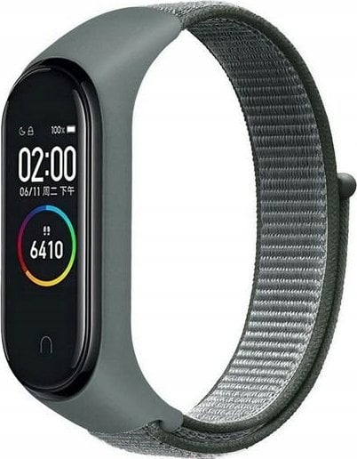 Beline Beline pasek Mi Band 7/6/5/4/3 NylonLoop szary/grey