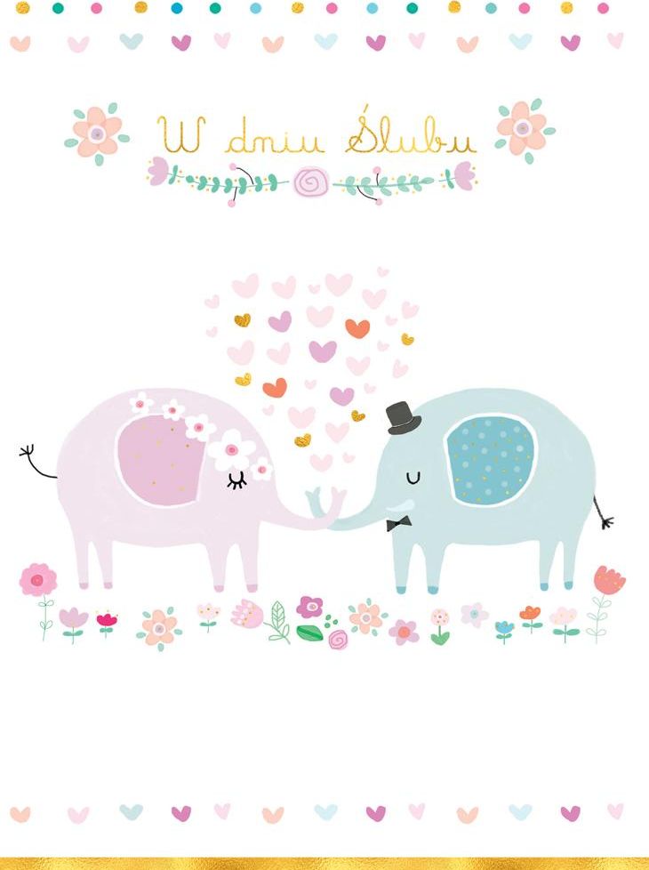 HENRY Karnet B6 Ślub - Słonie