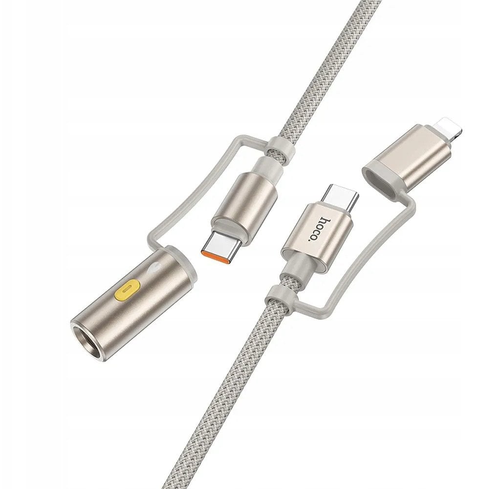 HOCO kabel All-in-one Typ C / Lightning do Typ C / Zapalniczka samochodowa PD 3A 60W U138 1,2 m czarny