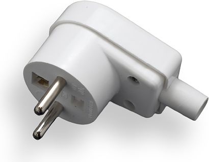 Elgotech Wtyczka kątowa 16A 250V Biała (WT-20S)