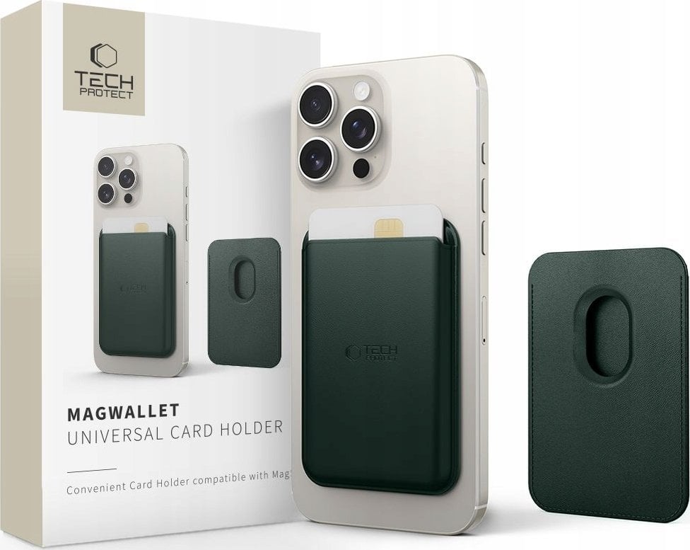 TECH-PROTECT MAGWALLET MAGSAFE UNIVERSAL MAGNETIC CARD HOLDER KHAKI
