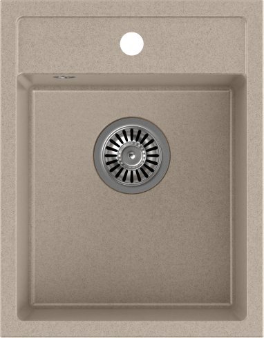 Zlewozmywak Quadron JOHNNY 90 Steingran zlewozmywak granitowy beżowy 1-komorowy z/o (39x50x20), z syfonem stal szlachetna