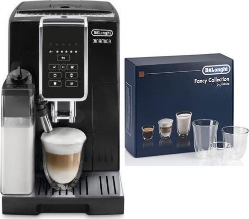 Ekspres ciśnieniowy DeLonghi Dinamica ECAM 350.50.B + 6 szklanek termicznych