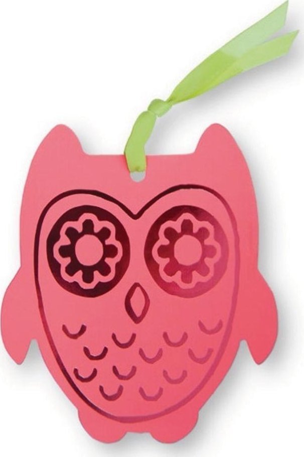 Moses Zakładka do książek ze wstążką - Sowa różowa