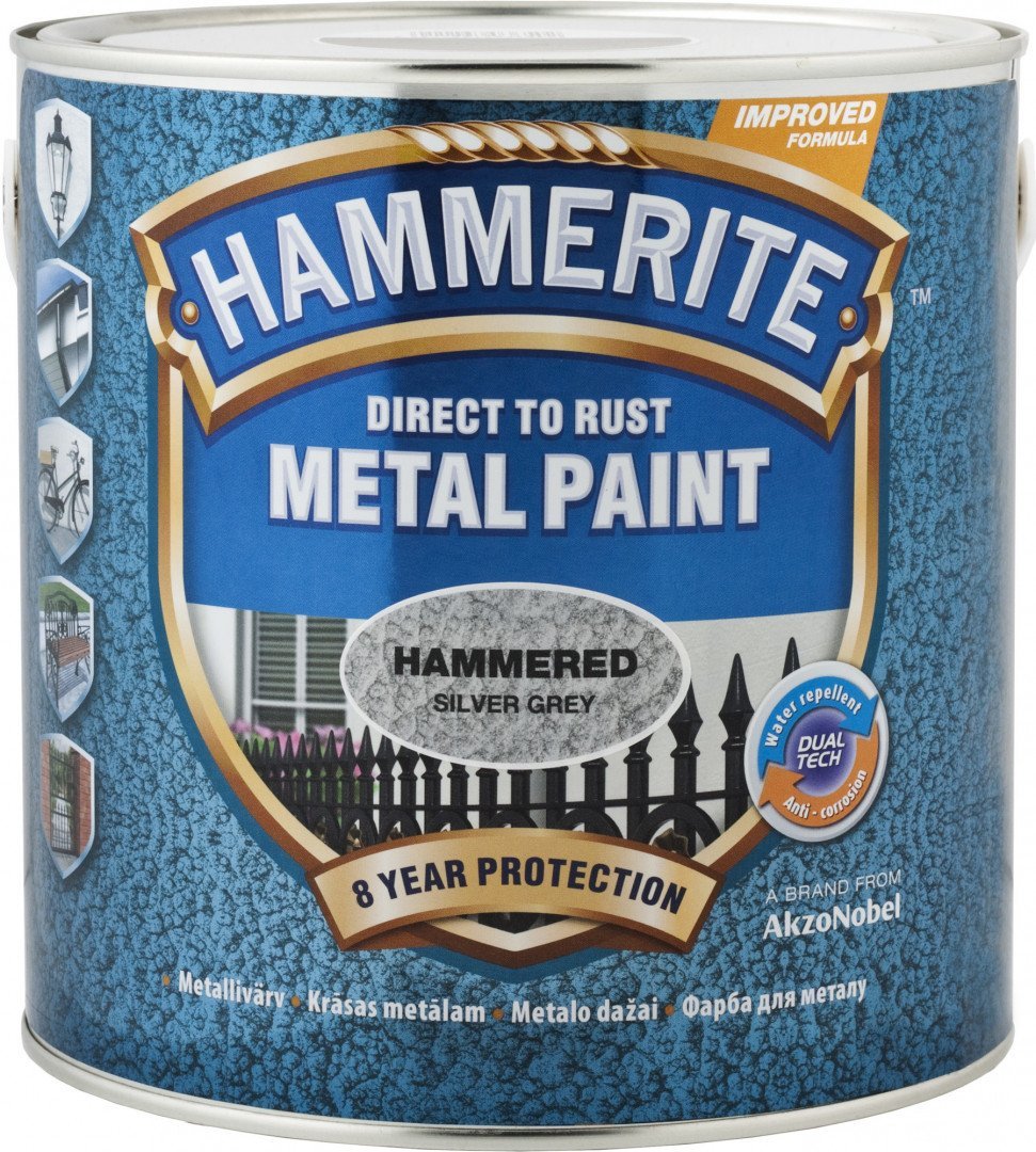 PAINT HAMMERITE GREY HAMMERED 2.5L