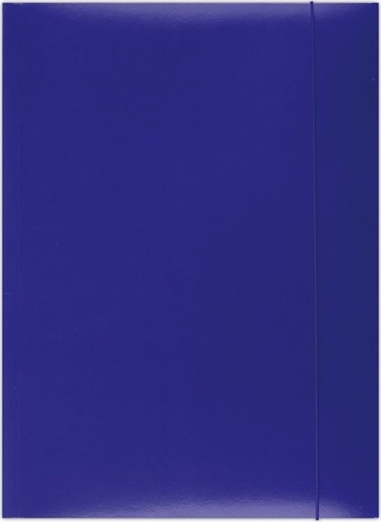Office Products Teczka z gumką karton/lakier, A4, 350gsm, 3-skrz., niebieska