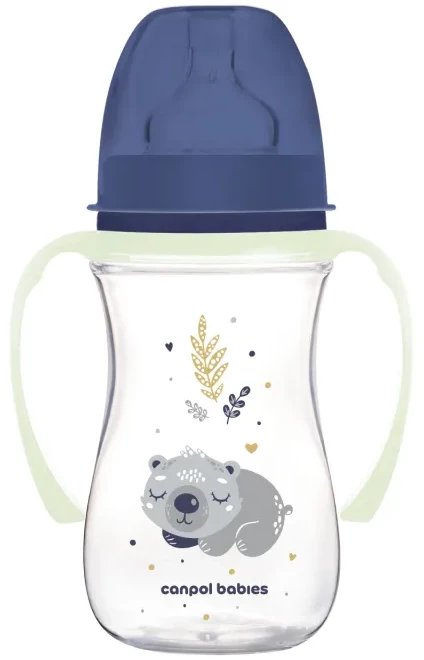 Canpol Butelka 240 ml z uchwytami Sleepy Koala niebieski 35/237 babies