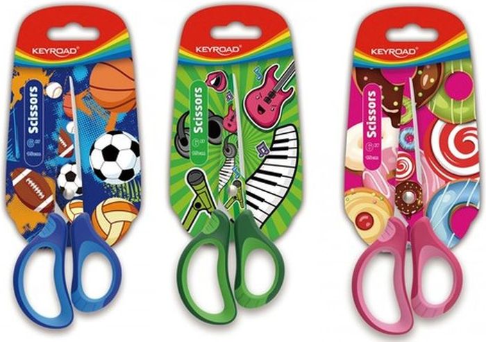 Keyroad NOŻYCZKI SZKOLNE TATTO SOFT 15 CM KEYROAD BLISTER