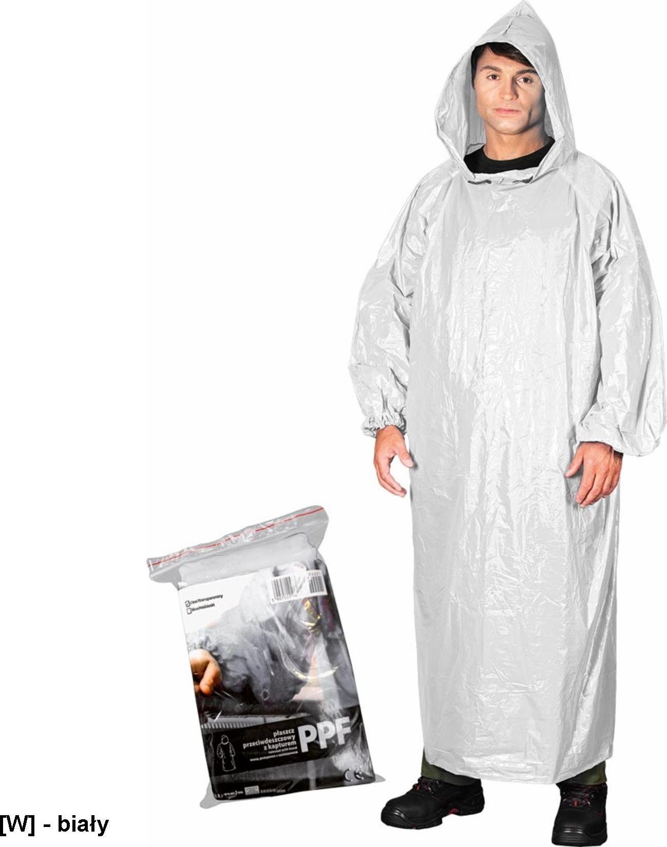 R.E.I.S. PPF - PŁASZCZ PRZECIWDESZCZOWY FOLIOWY - biały - UNI.