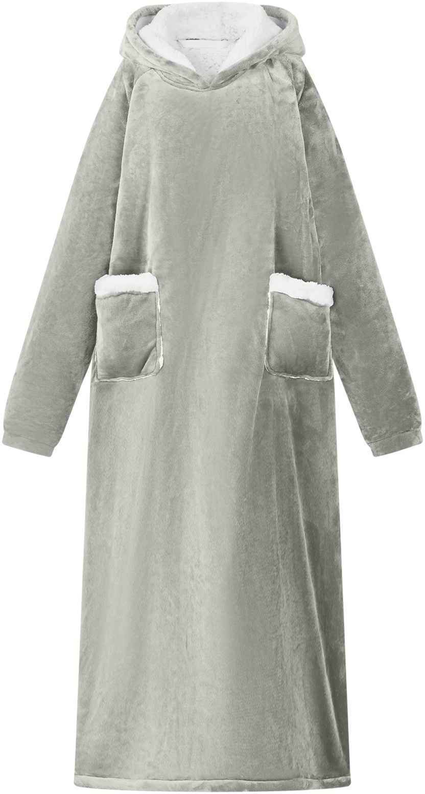 vidaXL Szara bluza-koc Fleece i Flanela