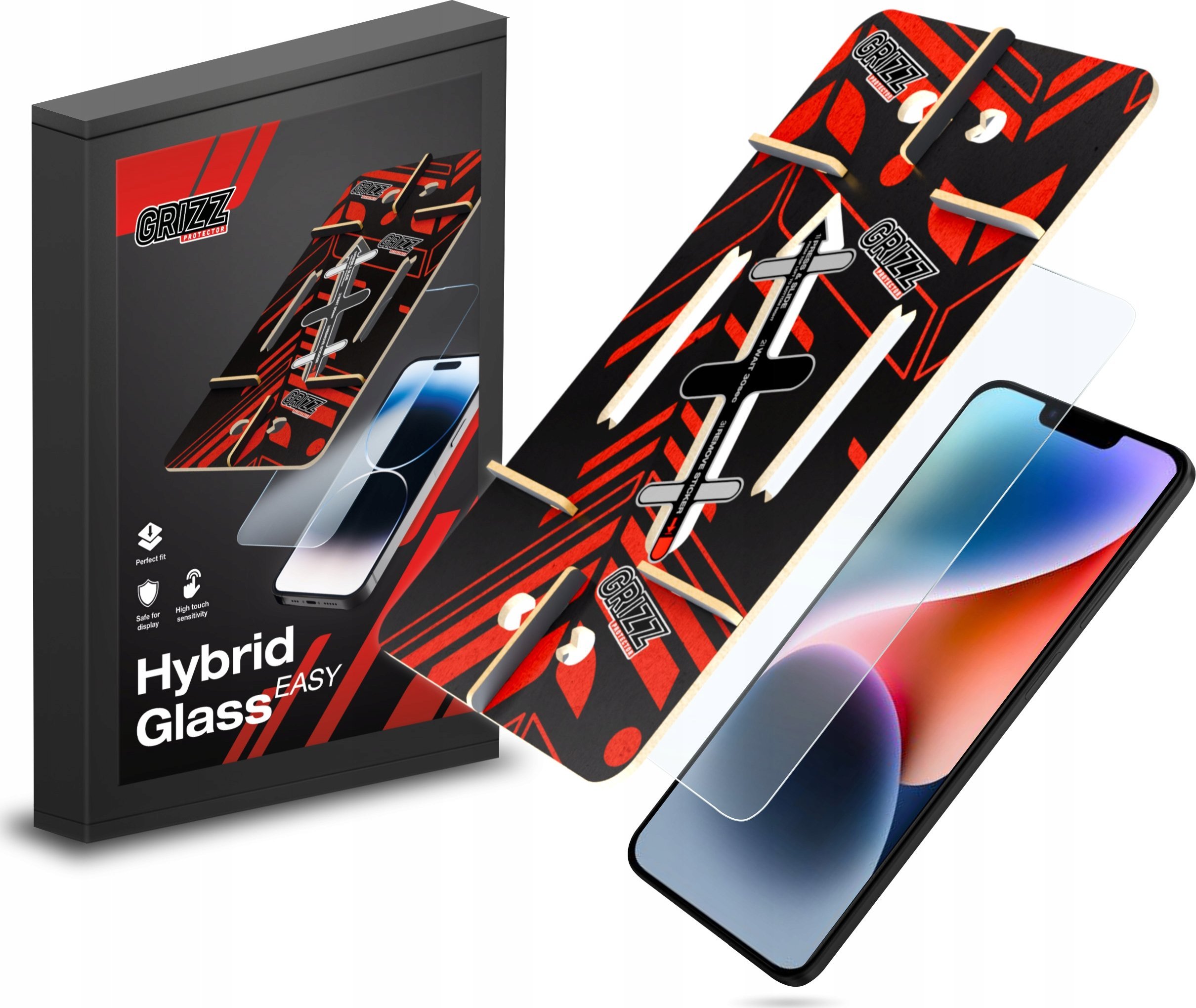 GrizzGlass Szkło hybrydowe HybridGlass Easy do Apple iPhone 14