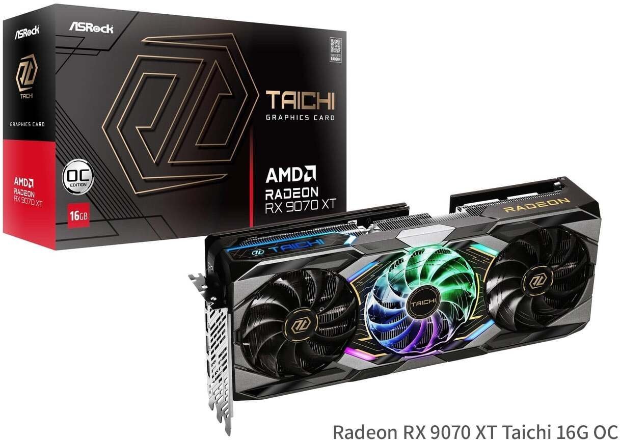 ASRock RX9070XT TCW 16GO 16GB DDR6 HDMI/3xDP