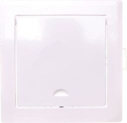 AWENTA Drzwiczki rewizyjne metalowe białe na zatrzask 150 x 150mm (DM82)