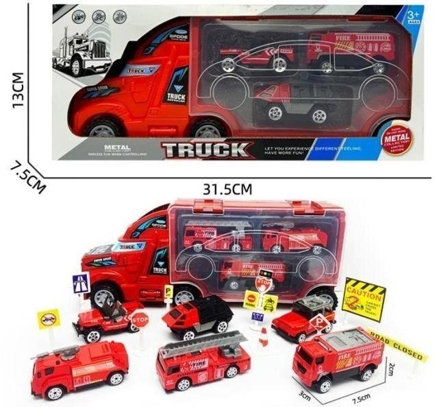 Merkpol Ciężarówka transportowa straży pożarnej z autami