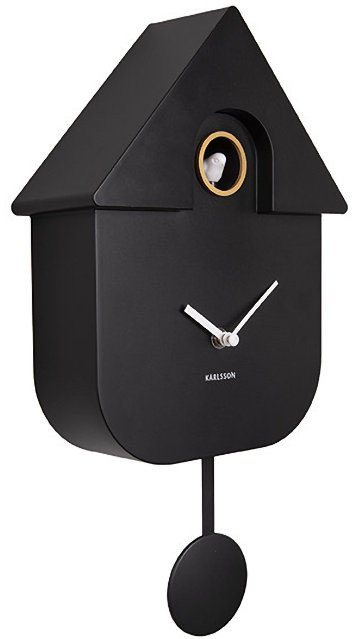 Zegar z kukułką i wahadłem Karlsson KA5768BK czarny Modern Cuckoo .
