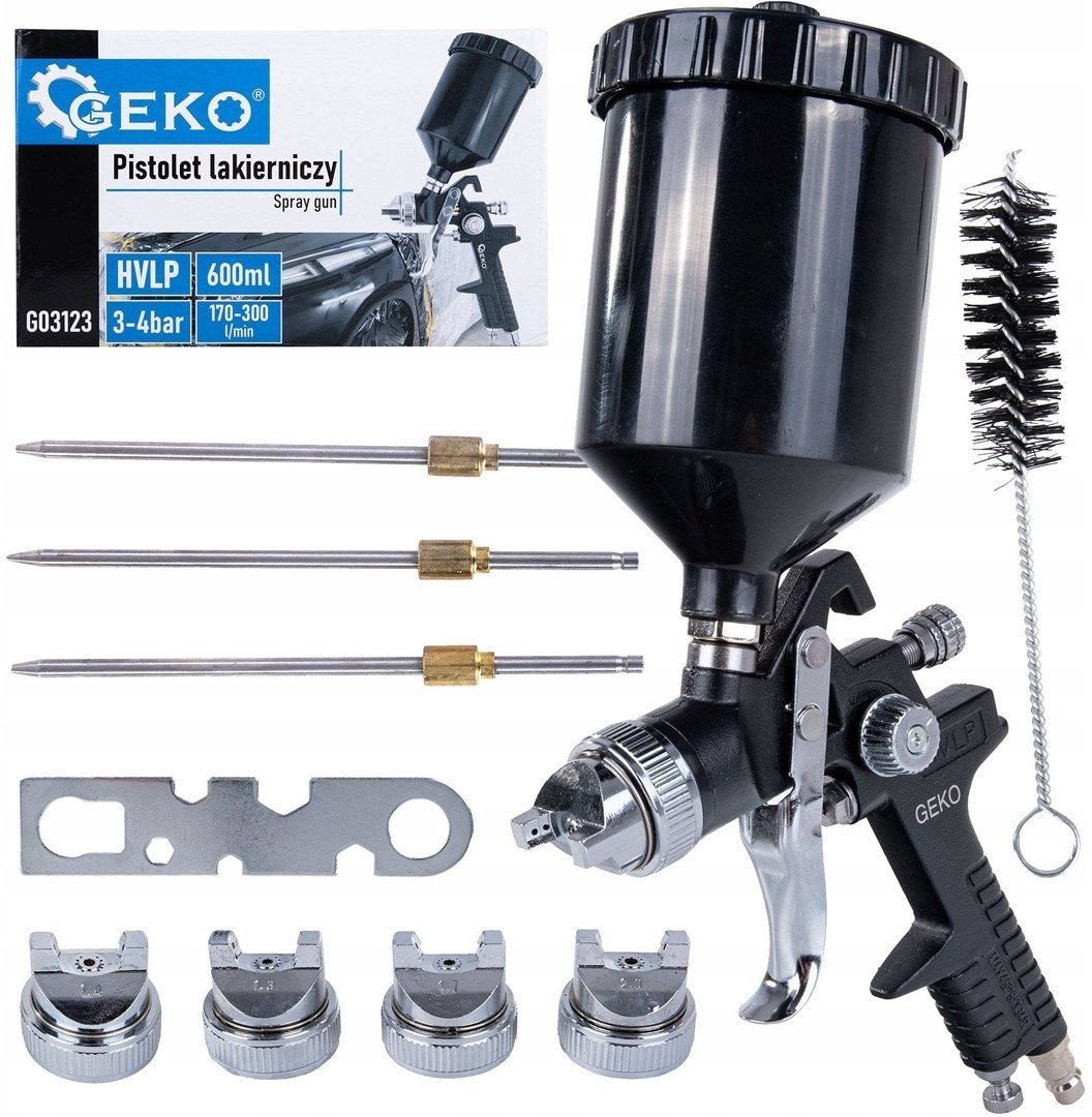 Pistolet lakierniczy HVLP - 4 dysze ( 1.3-1.4-1.7-2.0) (20)