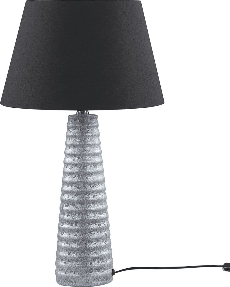 Lampa stołowa Beliani Lampa stołowa ceramiczna srebrna VILNIA