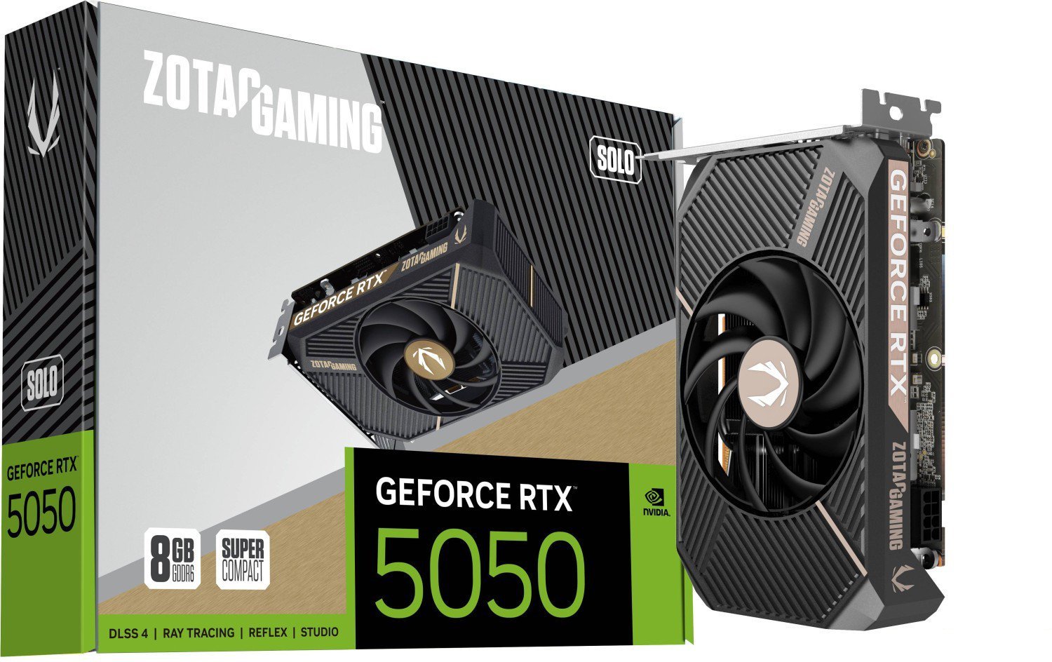 Karta graficzna Zotac Gaming GeForce RTX 5050 Solo 8GB GDDR6 DLSS4 (ZT-B50500G-10L)
