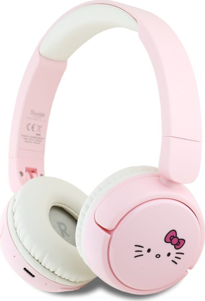 Słuchawki nauszne Hello Kitty Face Logo Bluetooth różowy