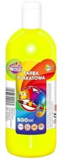 Keyroad Farby plakatowe fluorescencyjny 500ml 6 żółty