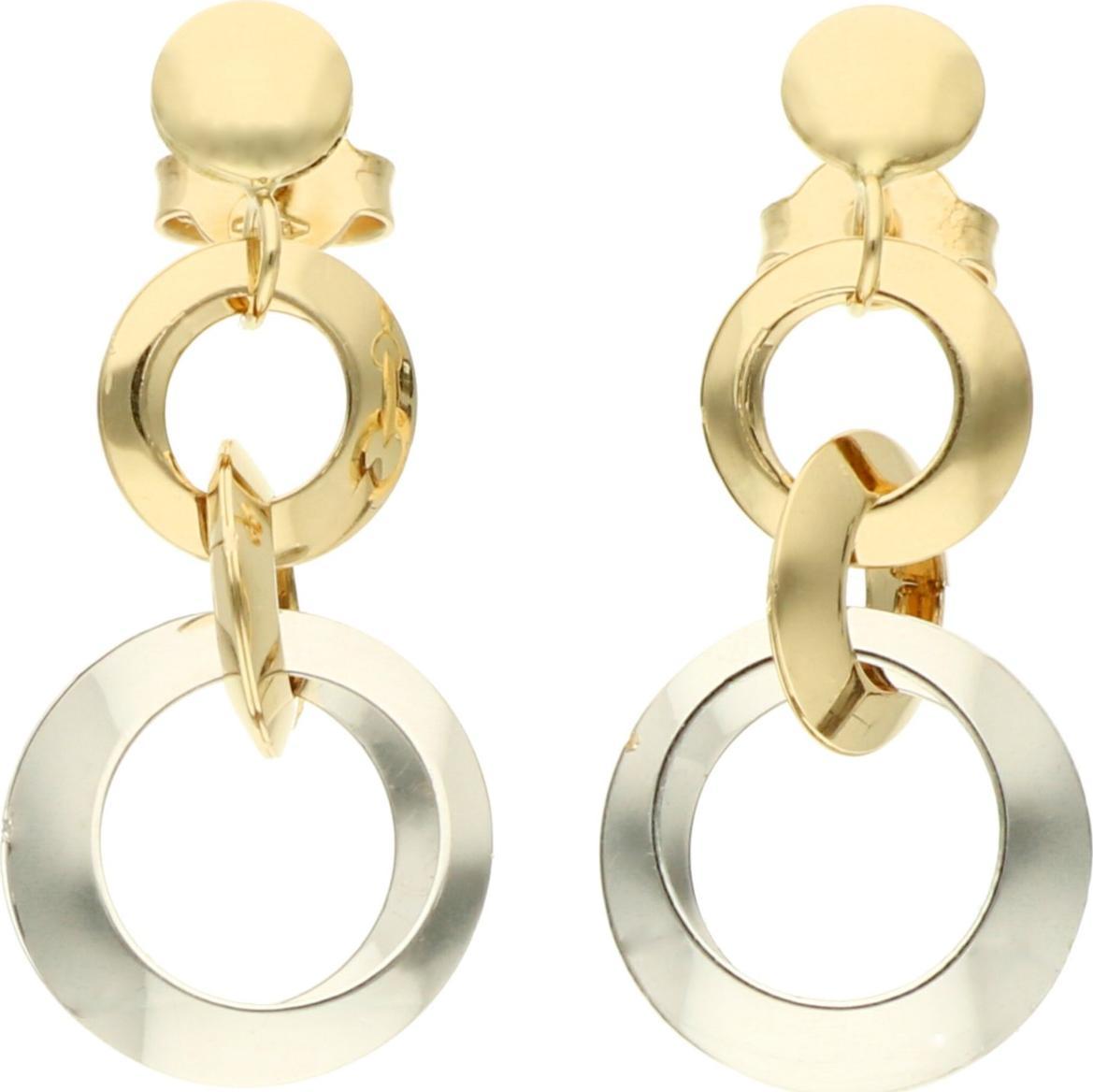 Rosanto Kolczyki z białego i żółtego złota 585 14k