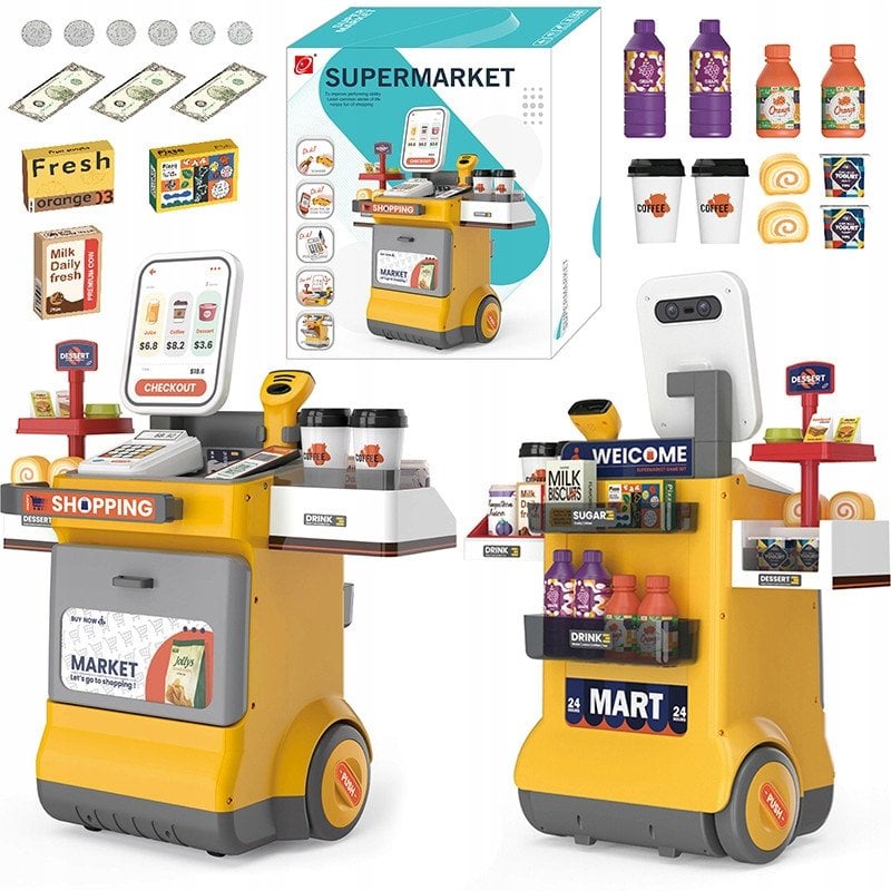 B45E INTERAKTYWNY SUPERMARKET WÓZEK DŹWIĘK KASA