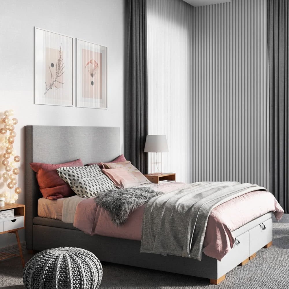 Bofurniture Łóżko Kantana kontynentalne 160x200 cm, Grupa 3, Pojemnik: Tak