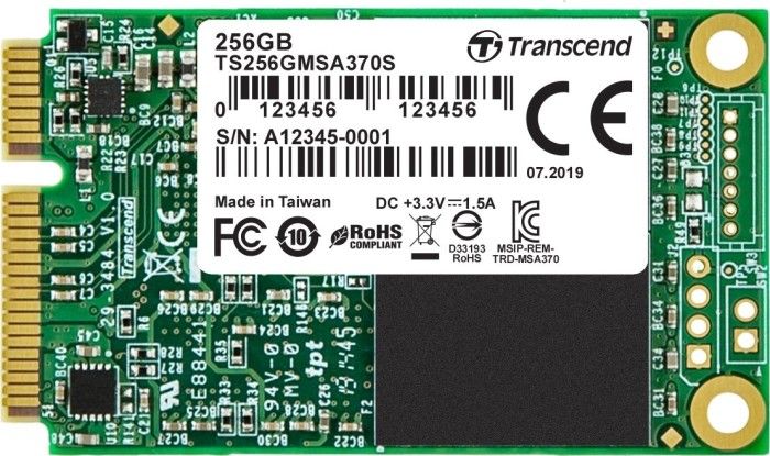 Dysk SSD Transcend MSA370S 256GB mSATA Micro SATA (TS256GMSA370S)