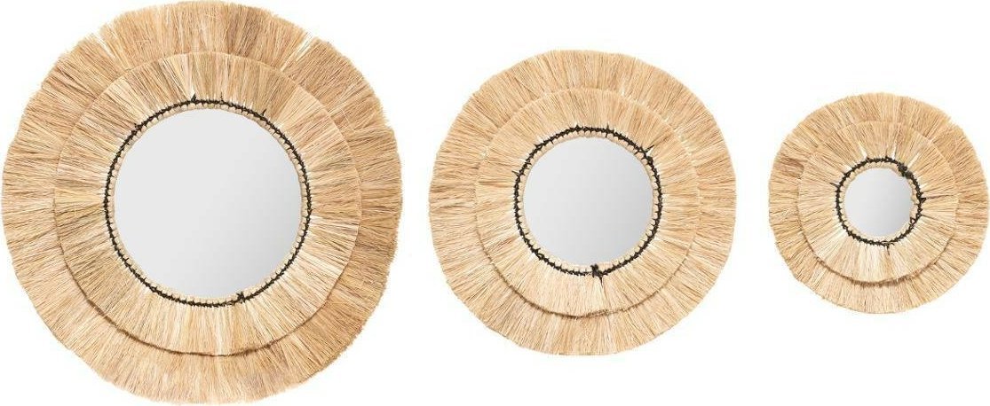 Atmosphera Zestaw 3 luster Alba naturalne