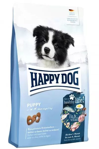 Happy Dog Fit&Vital Puppy, sucha karma, dla szczeniąt, 1-6 miesięcy, 4 kg