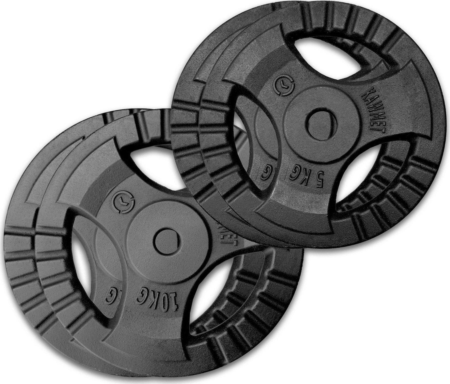 Kawmet Zestaw obciążeń żeliwnych 30 kg (28,5 mm) - 2x10 kg, 2x5 kg