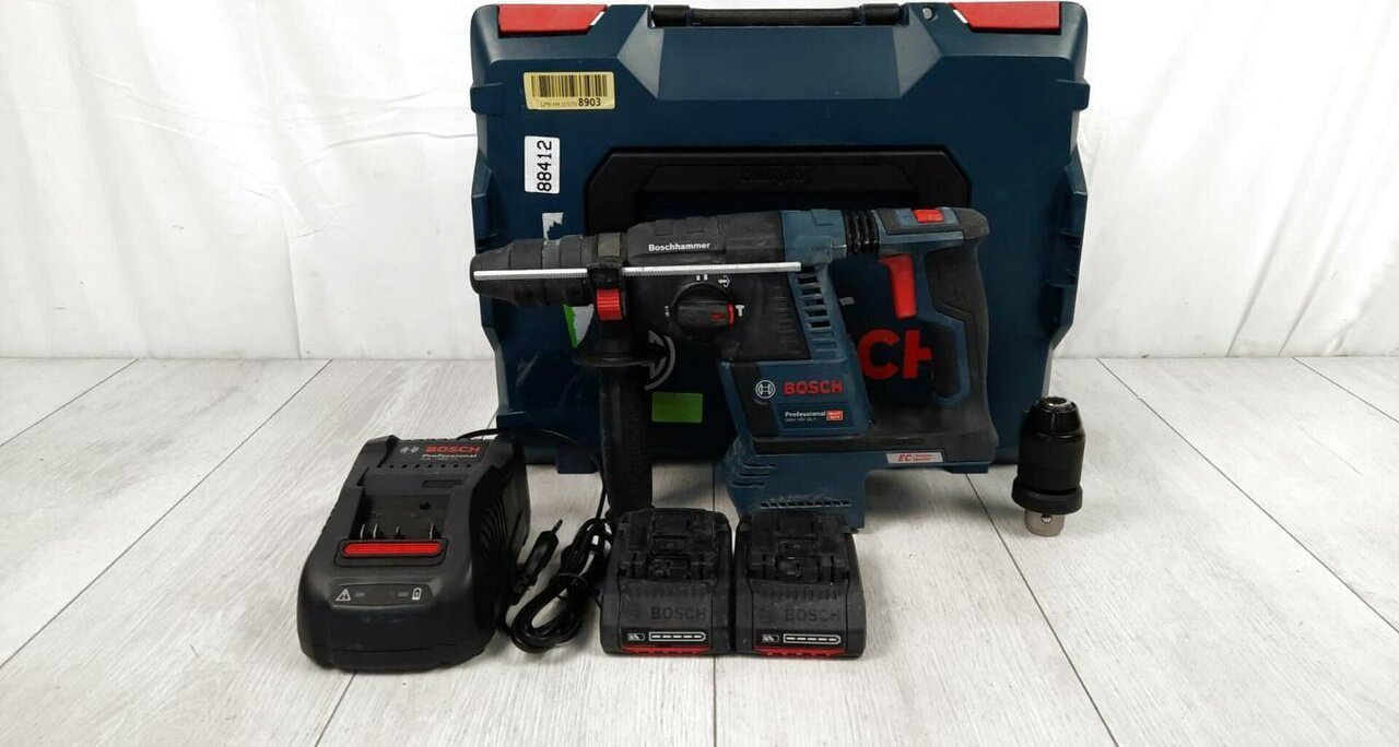 Młotowiertarka Bosch Bosch Cordless Rotary Hammer GBH 18 V-26 F Professional, 18 Volt (blue / black, L-BOXX, 2x Battery 5.0 Ah)