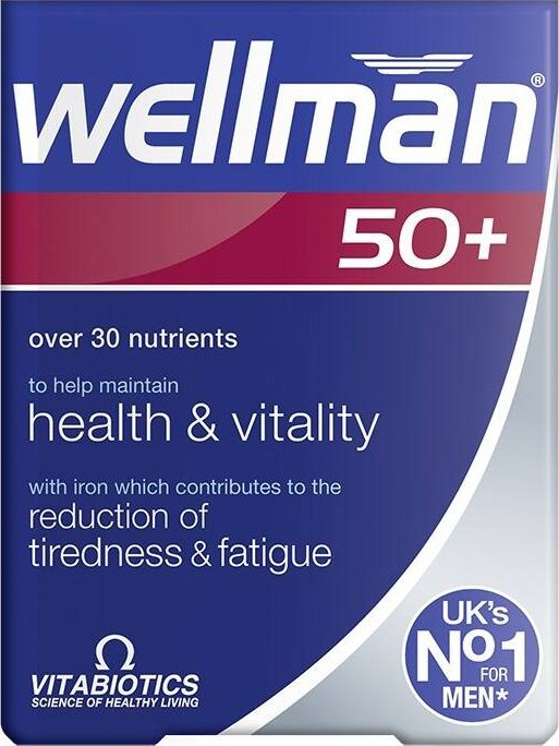 Alkotest VITABIOTICS_Wellman 50+ Plus Advanced Vitamin suplement diety 30 tabletek