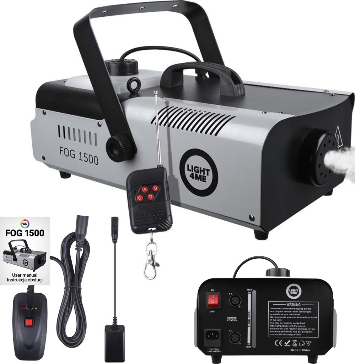 LIGHT4ME LIGHT4ME FOG 1500 wytwornica dymu mgły pilot