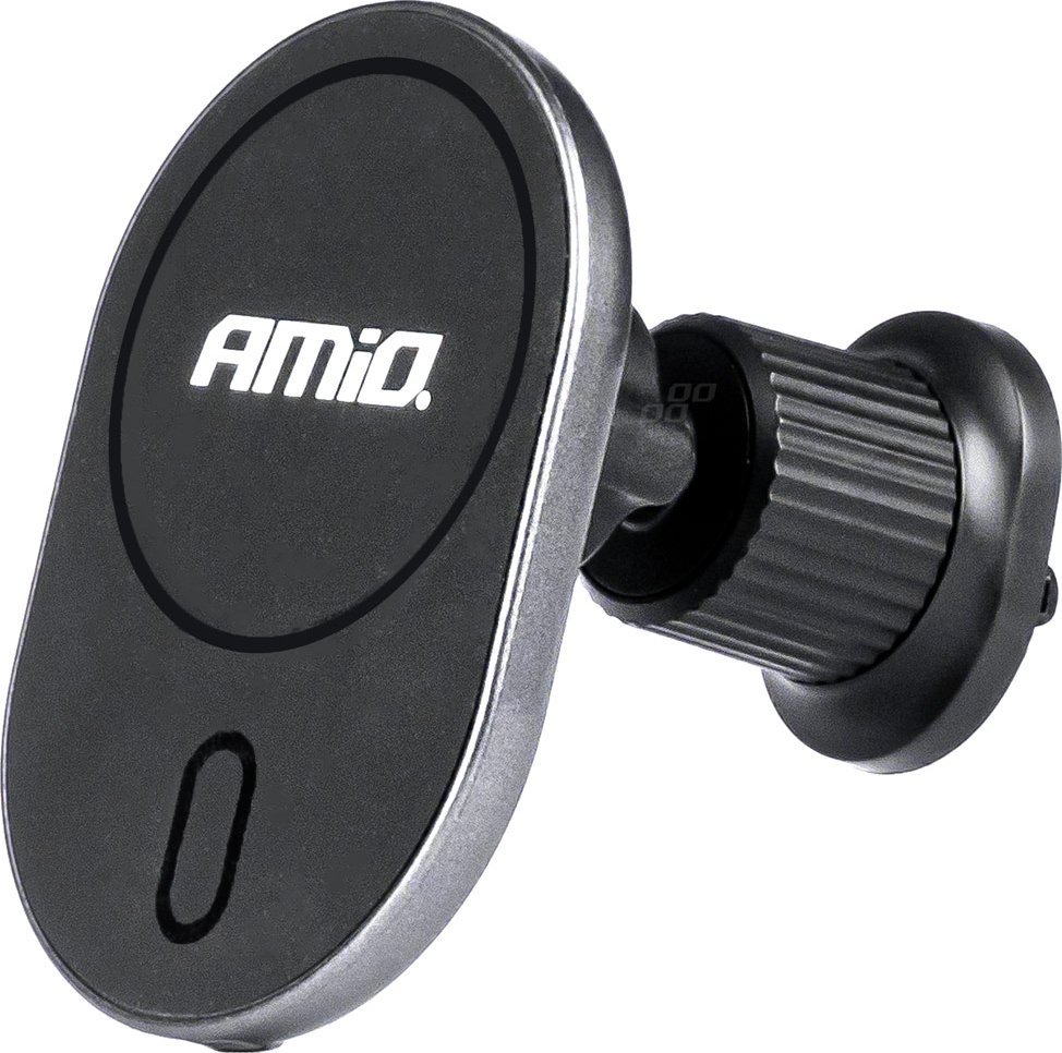 AMiO Uchwyt do samochodu na telefon z ładowarką indukcyjną do kratki my mag 15w amio-03769